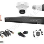 Kit 2 Camaras De Seguridad Full Hd 1080P Hikvision Con Audio BIDIRECCIONAL, SIRENA, Disco De 1TB accesorios completos.