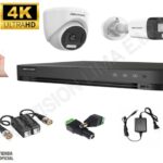 Kit 6 Camaras De Seguridad (4K) 8MGP Hikvision Con Disco De 4TB accesorios completos
