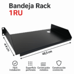 Bandeja 1RU Metalico Nacional