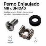 Perno Enjaulado M6 X UNIDAD para Gabinete Metalico