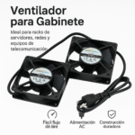Kit 2 Ventiladores para Gabinete 220VAC