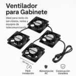 Kit 4 Ventiladores para Gabinete 220VAC