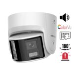 CAMARA IP COLORVU TURRET PANORAMICA 4MP CON STROBE Y ALARMA AUDIBLE