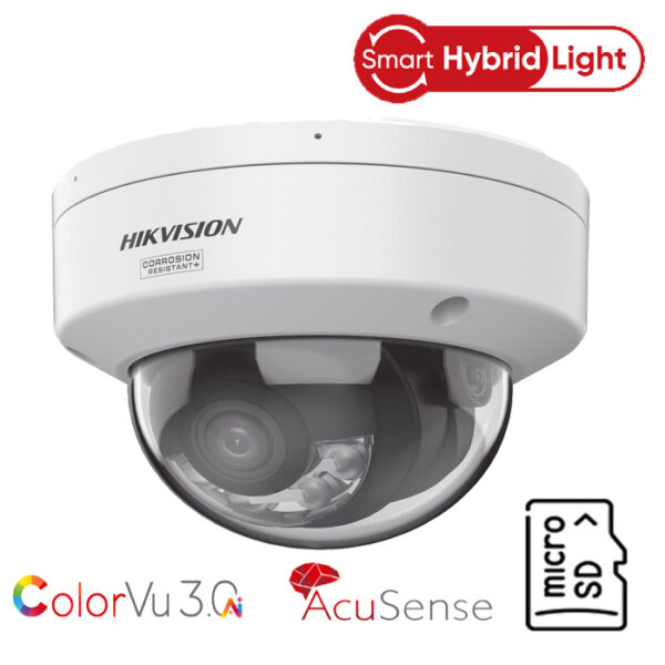 Domo IP 8 Megapixel / ColorVu 3.0 Smart Hybrid Light /Entrada y Salida de Audio / 30 mts IR / 2 Microfonos Integrados / Exterior IP67 / ACUSENSE 3.0 / Metal / NEMA 4X