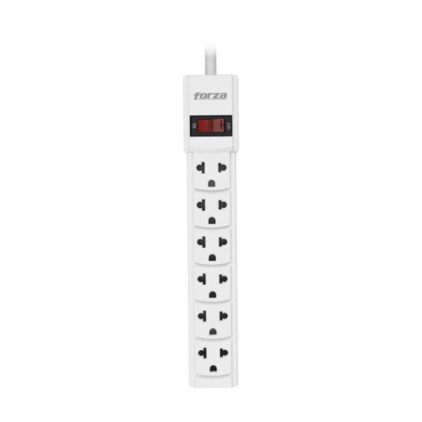 FORZA PS-001W – Regleta Blanca 6 Tomas Universales Cable 90 cm