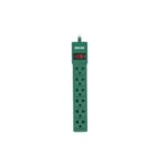 REGLETA VERDE 2200W, 6 NEMA UNIVERSALES, DISYUNTOR REPOSICION -120V/240V