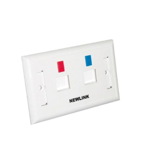 Newlink NEW-4000002 – Wall Plate 2 Puertos