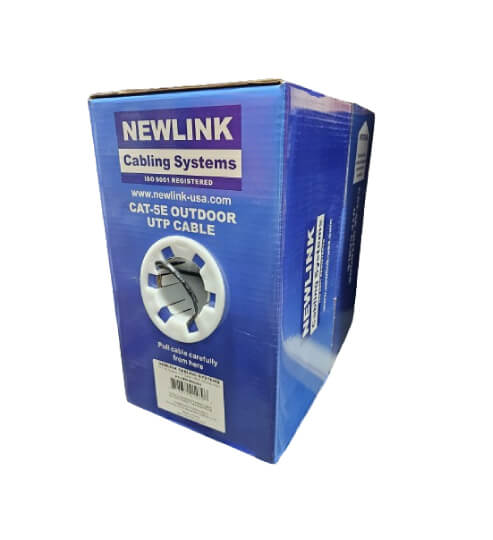 Newlink NEW-9805361 – Cable Utp Cat5E Exterior cmx 4 Pares 24Awg Negro – 305M UL