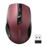 Ugreen 25752 | Mouse inalámbrico MU006 rojo con Bluetooth