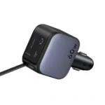 Ugreen 55212B | Cargador para auto EC602 de 60 W con cable retráctil